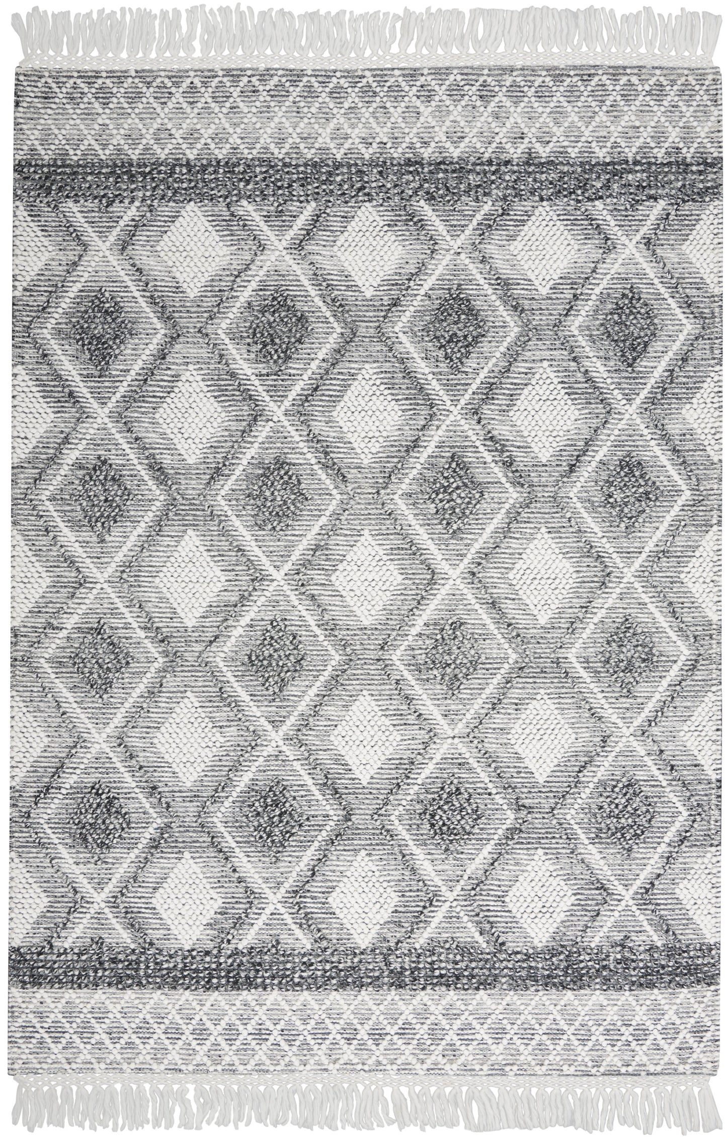 Nicole Curtis Series 3 4' x 6' Grey/Ivory Bohemian Indoor Rug