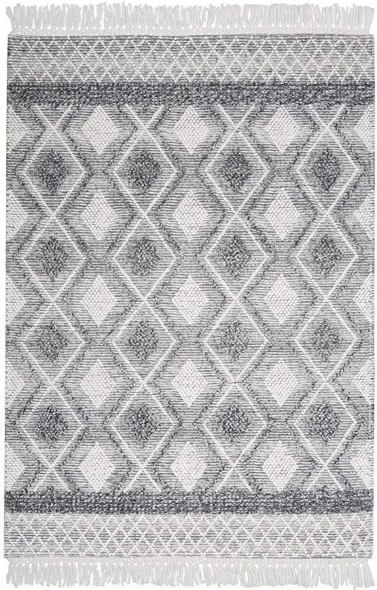 Nicole Curtis Series 3 4' x 6' Grey/Ivory Bohemian Indoor Rug