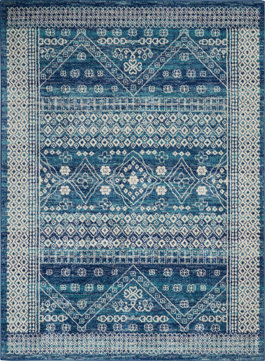 Nourison Passion 5'3" x 7'3" Navy Blue Bohemian Indoor Rug