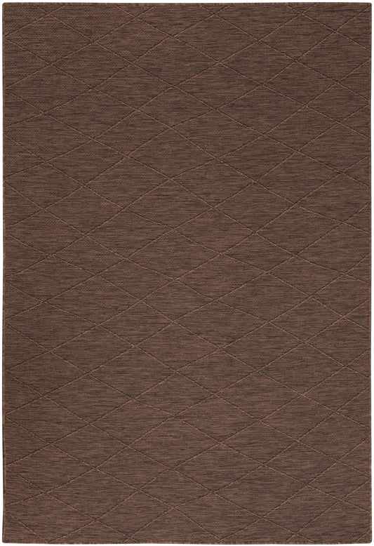 Nourison Washable Solutions 7' x 10' Mocha Modern Rug