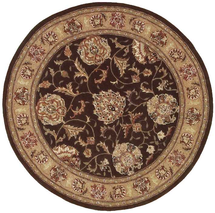 Nourison Nourison 2000 4' x Round Brown Traditional Indoor Rug