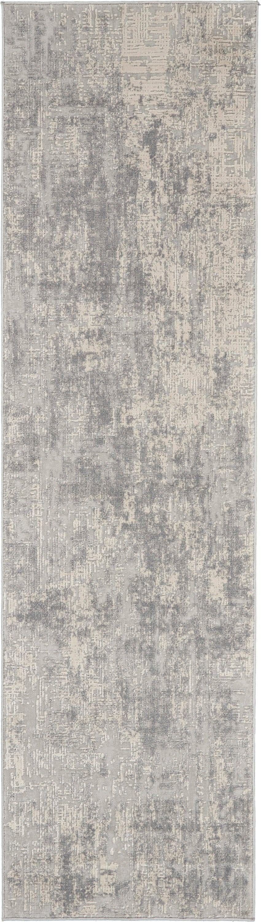 Nourison Rustic Textures 2'2" x 7'6" Ivory/Silver Modern Indoor Rug