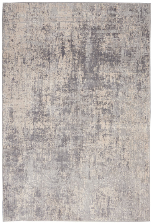 Nourison Rustic Textures 3'11" x 5'11" Ivory/Silver Modern Indoor Rug