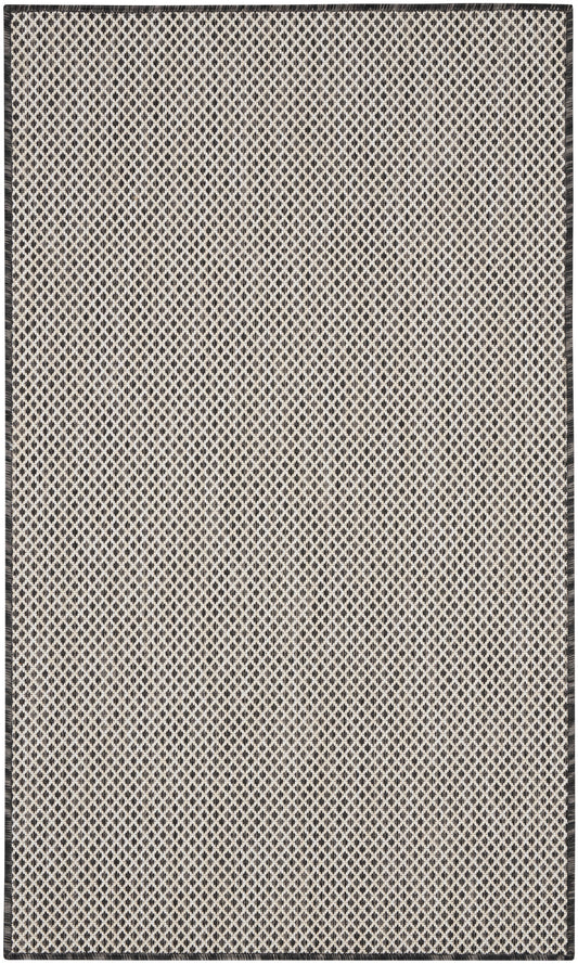 Nourison Courtyard 3' x 5' Ivory Charcoal Modern Rug