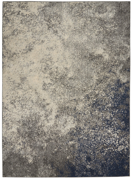 Nourison Passion 3'9" x 5'9" Charcoal Ivory Modern Indoor Rug