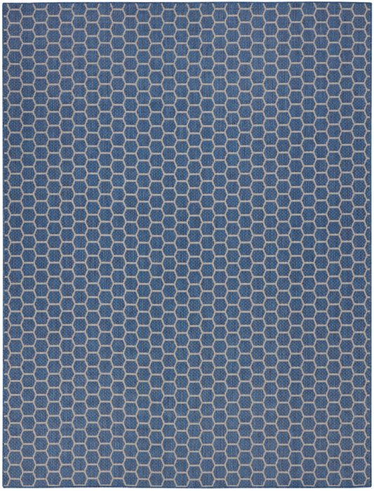 Nourison Twist Reversible 9' x 12' Blue Modern Rug