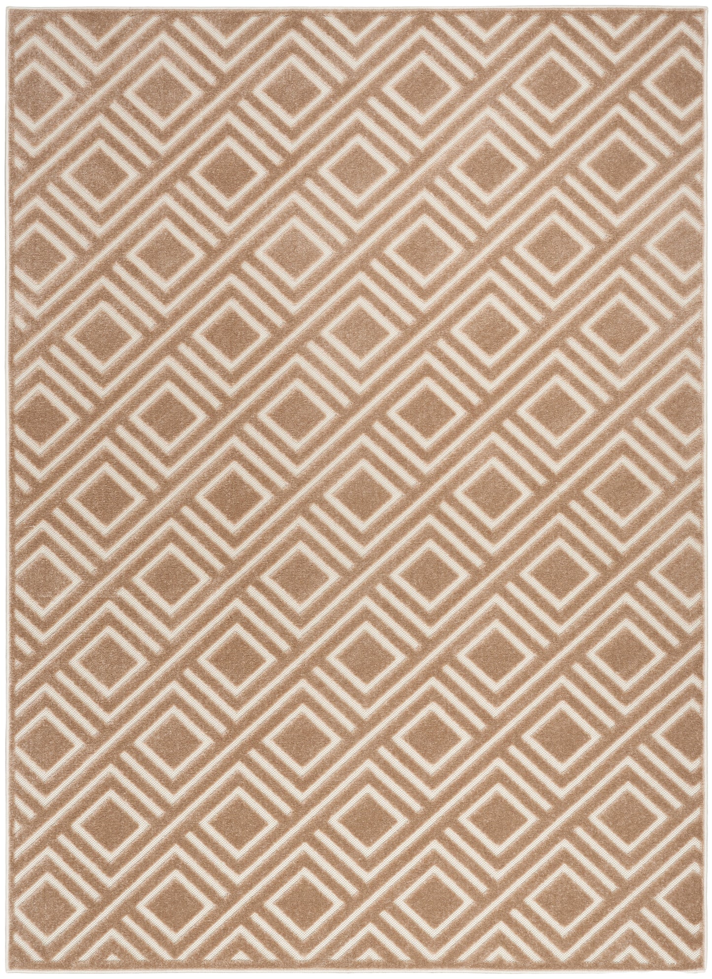 Nourison Care Free 3'11" x 5'11" Brown Modern Indoor Rug