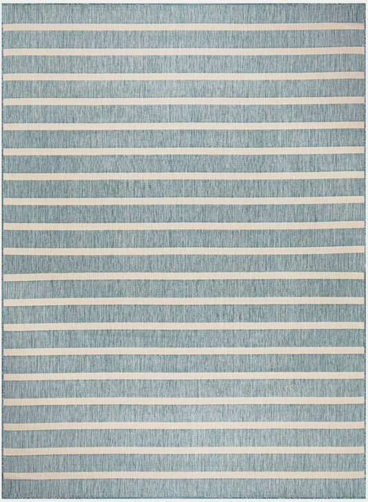 Nourison Positano 8' x 10' Aqua Ivory Modern Rug