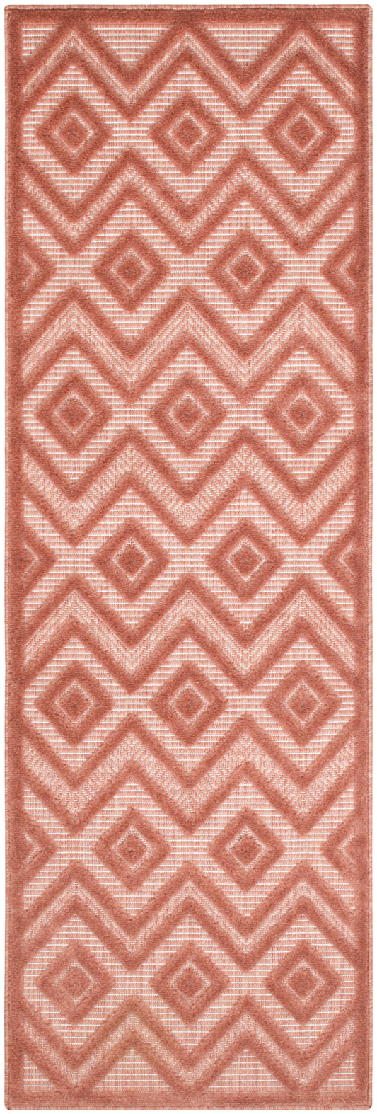 Nourison Versatile 2' x 6' Coral Orange Modern Rug