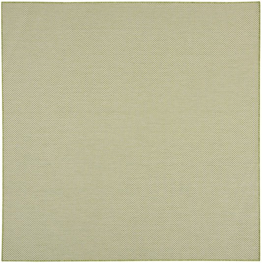 Nourison Courtyard 8' x Square Ivory Green Modern Rug