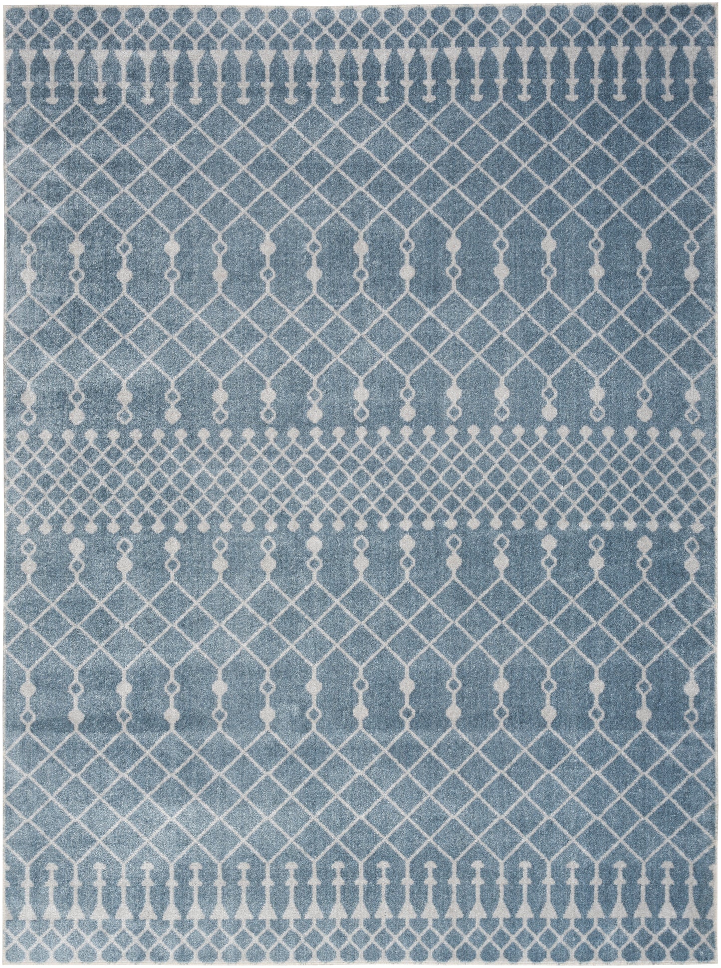 Nourison Astra Machine Washable 4' x 6' Blue Bohemian Indoor Rug