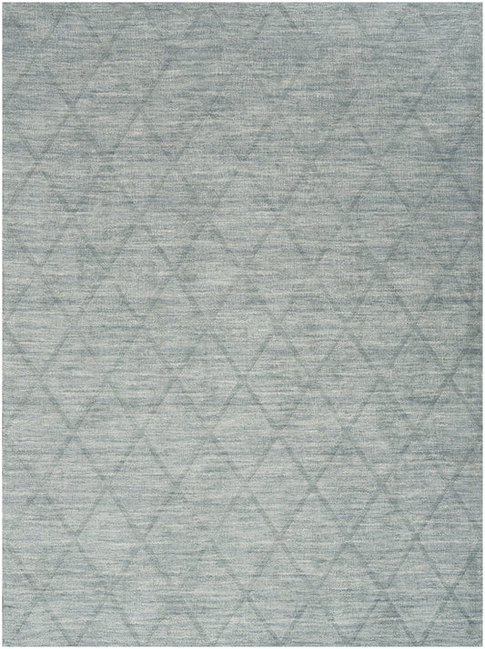 Nourison Wool Haven 3'9" x 5'9" Blue Modern Indoor Rug