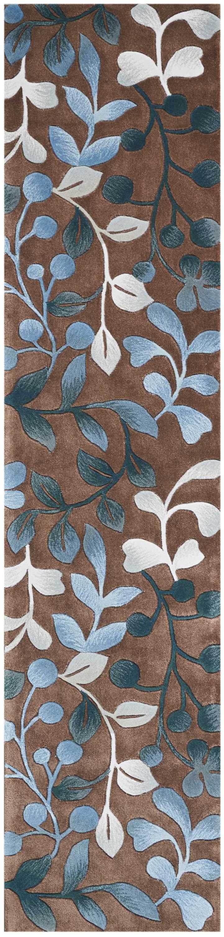 Nourison Contour 2'3" x 10' Mocha Contemporary Indoor Rug