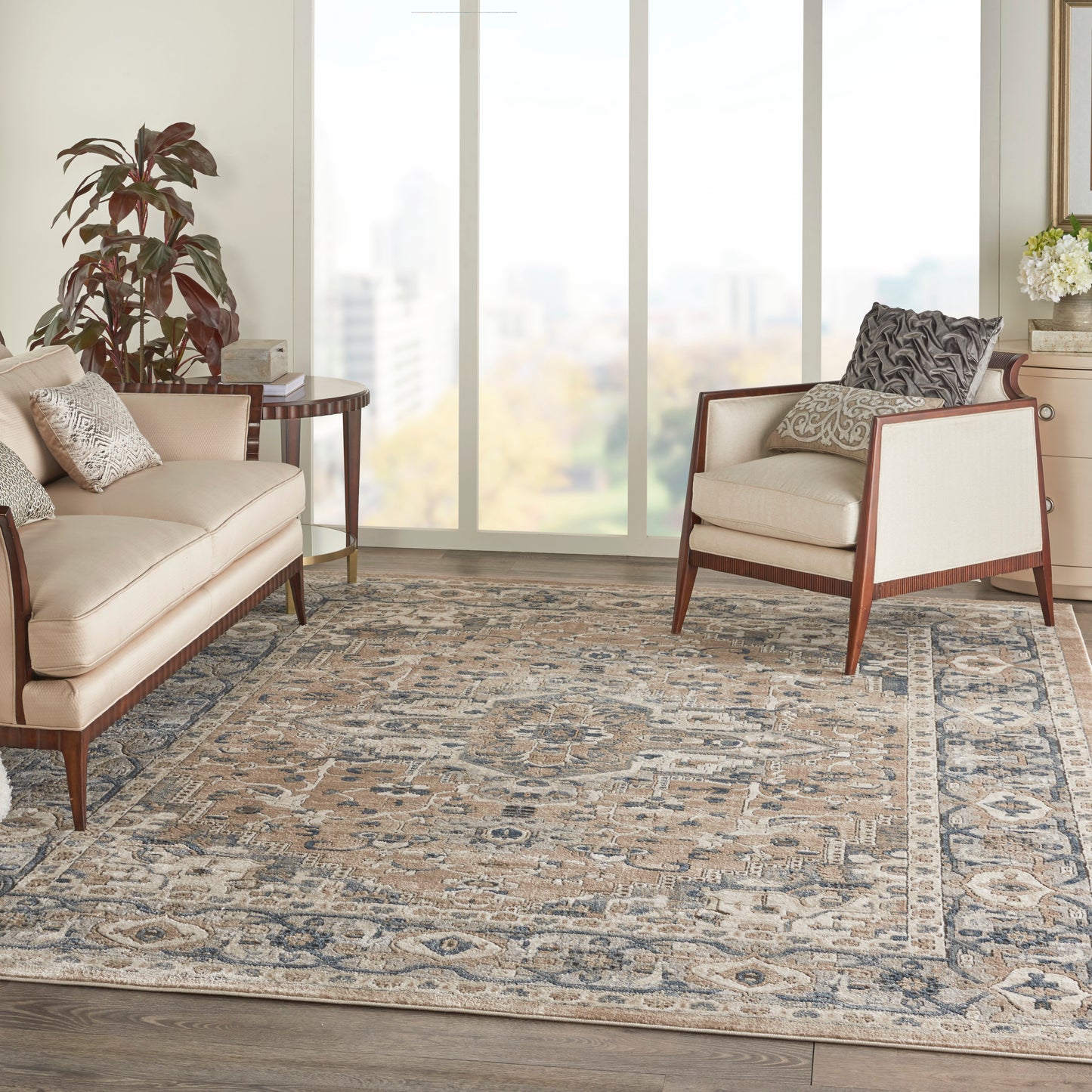 Nourison Quarry 12' x 15' Beige Grey Farmhouse Indoor Rug