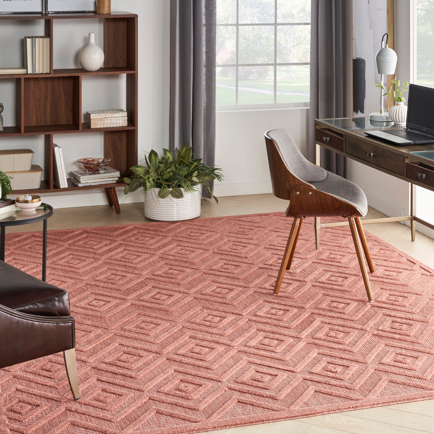 Nourison Versatile 8' x 10' Coral Orange Modern Rug