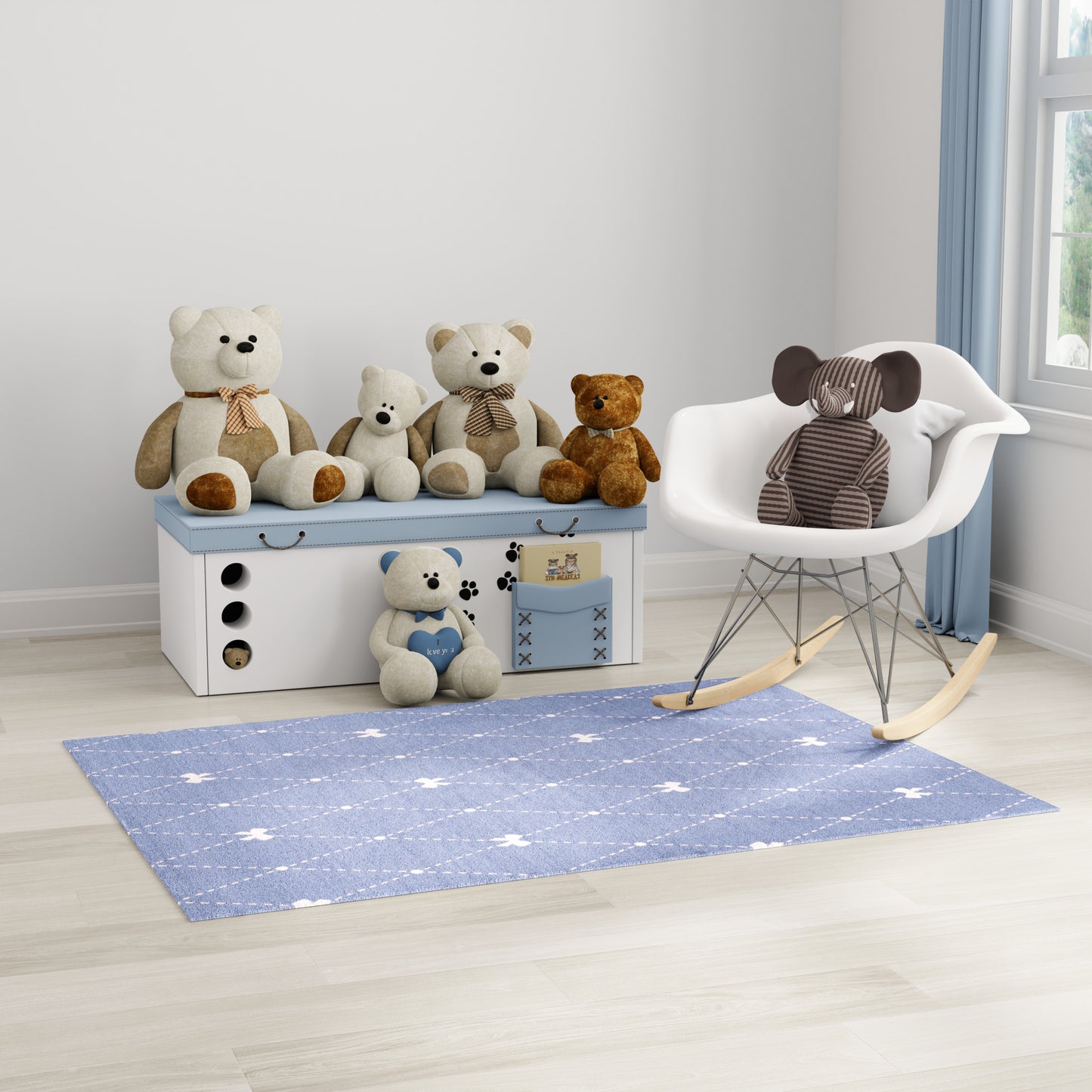 Nourison Imagination 4' x 6' Blue Kids Indoor Rug