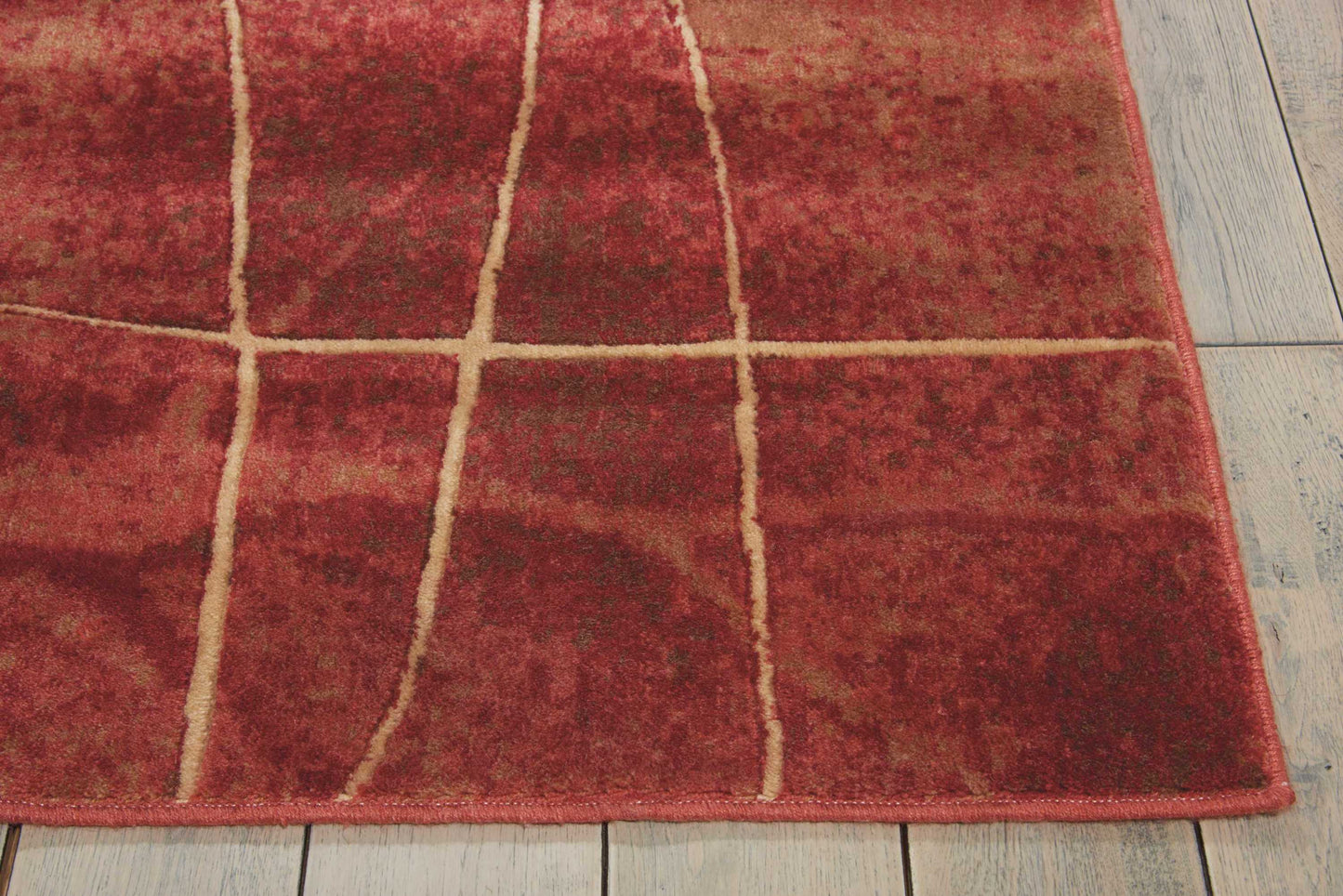 Nourison Somerset 5'3" x 7'5" Flame Rustic Indoor Rug