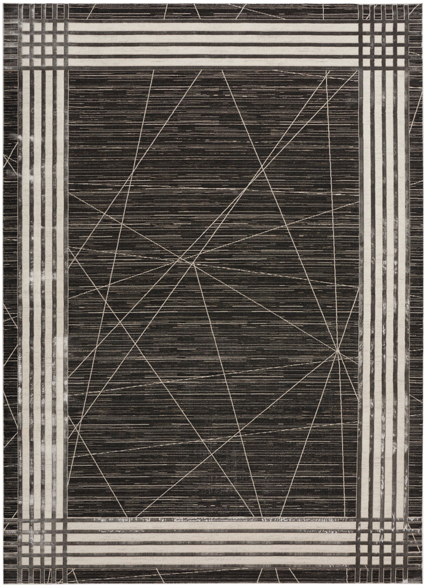 Nourison Desire 7'10" x 9'10" Charcoal Silver Modern Indoor Rug