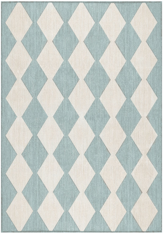 Nourison Positano 4' x 6' Aqua Modern Rug