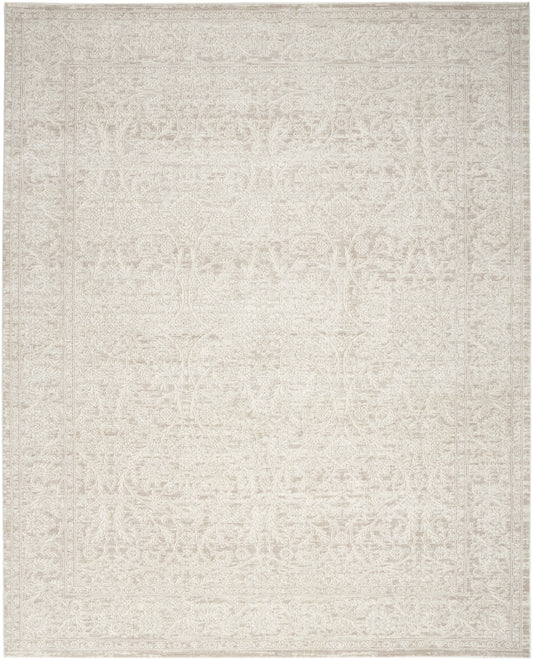 Nourison Eco Cycle 9' x 12' Ivory Beige Vintage Indoor Rug