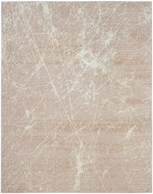 Nourison Exhale 7'10" x 9'10" Mocha Ivory Modern Indoor Rug