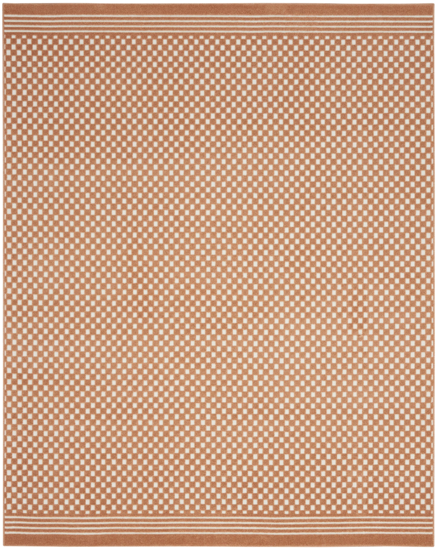 Nourison Care Free 7'10" x 9'10" Copper Modern Indoor Rug