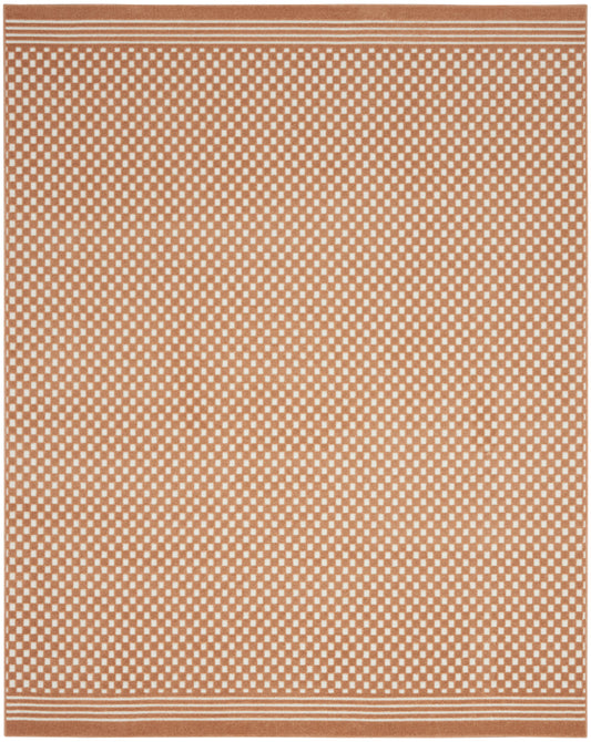 Nourison Care Free 7'10" x 9'10" Copper Modern Indoor Rug