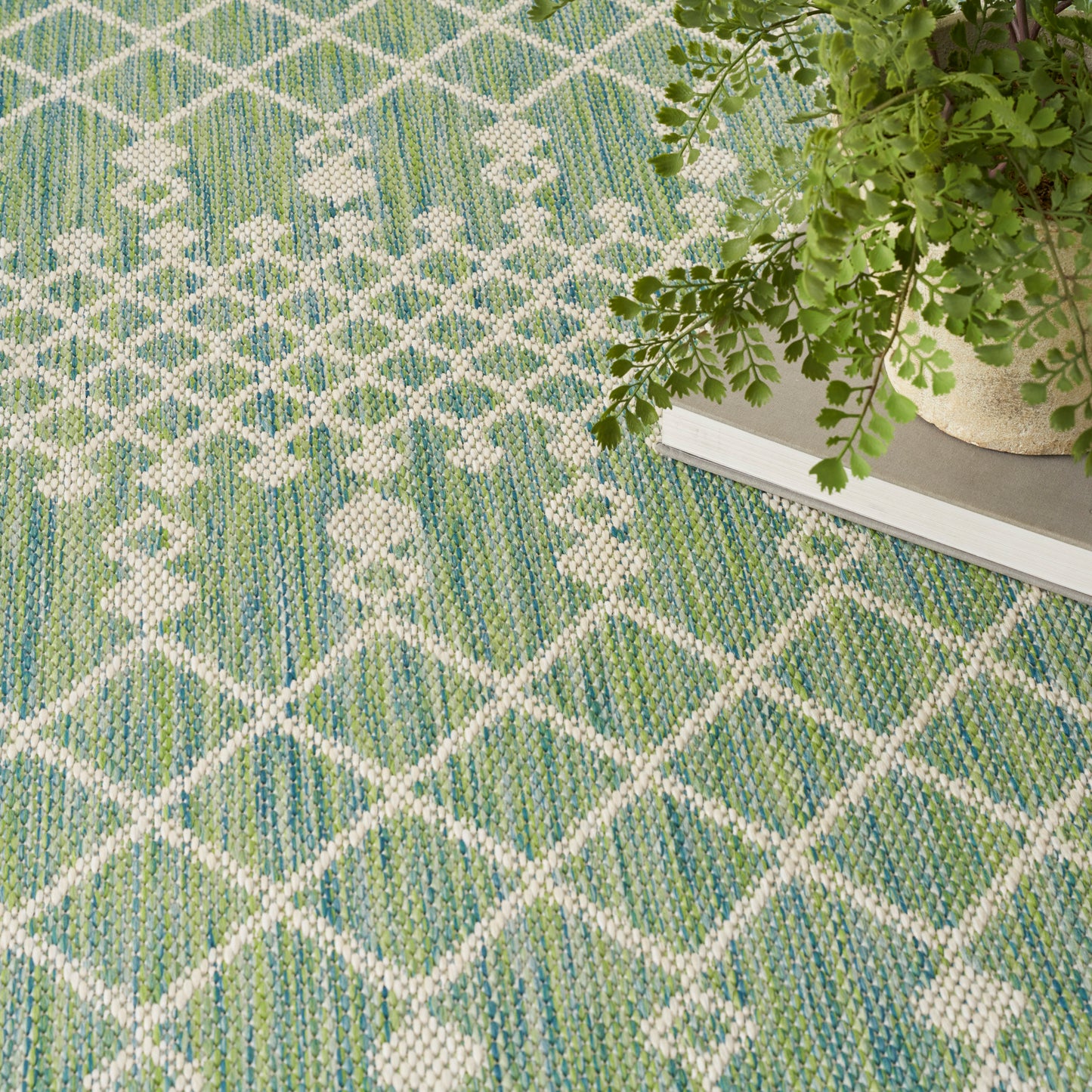 Nourison Positano 6' x 9' Blue Green Modern Rug