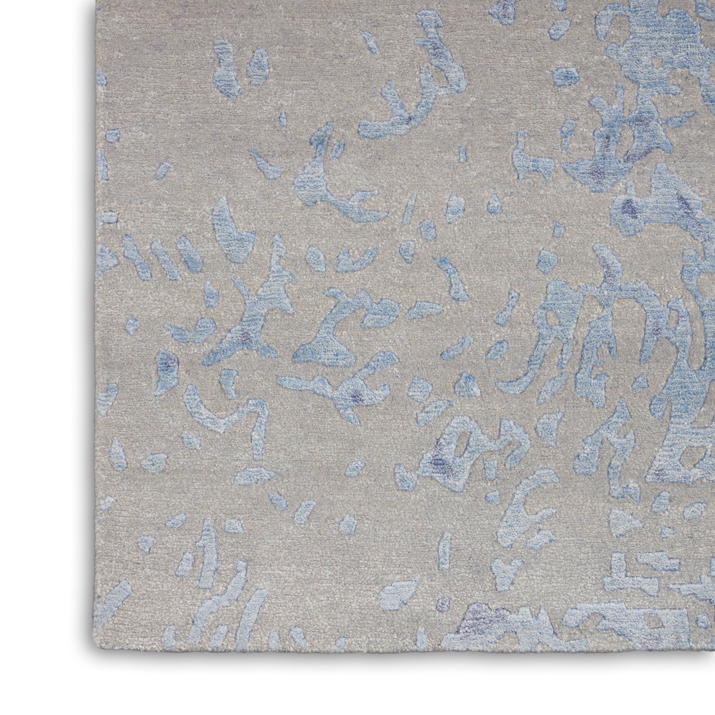 Nourison Silk Shadows 9'9" x 13'9" Grey Blue Modern Indoor Rug