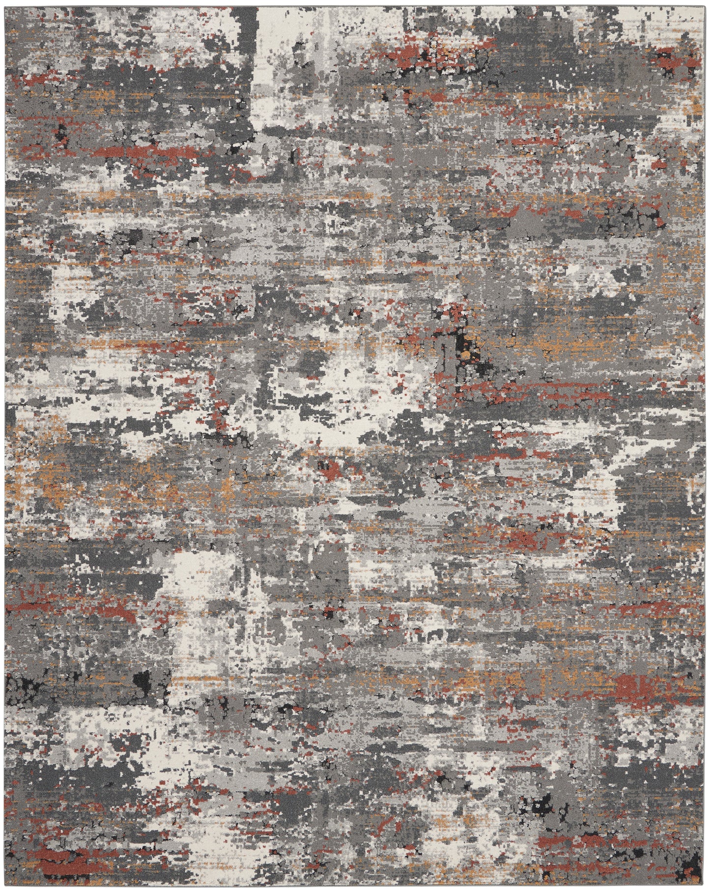 Nourison Tangra 7'10" x 9'10" Grey/Multi Modern Indoor Rug