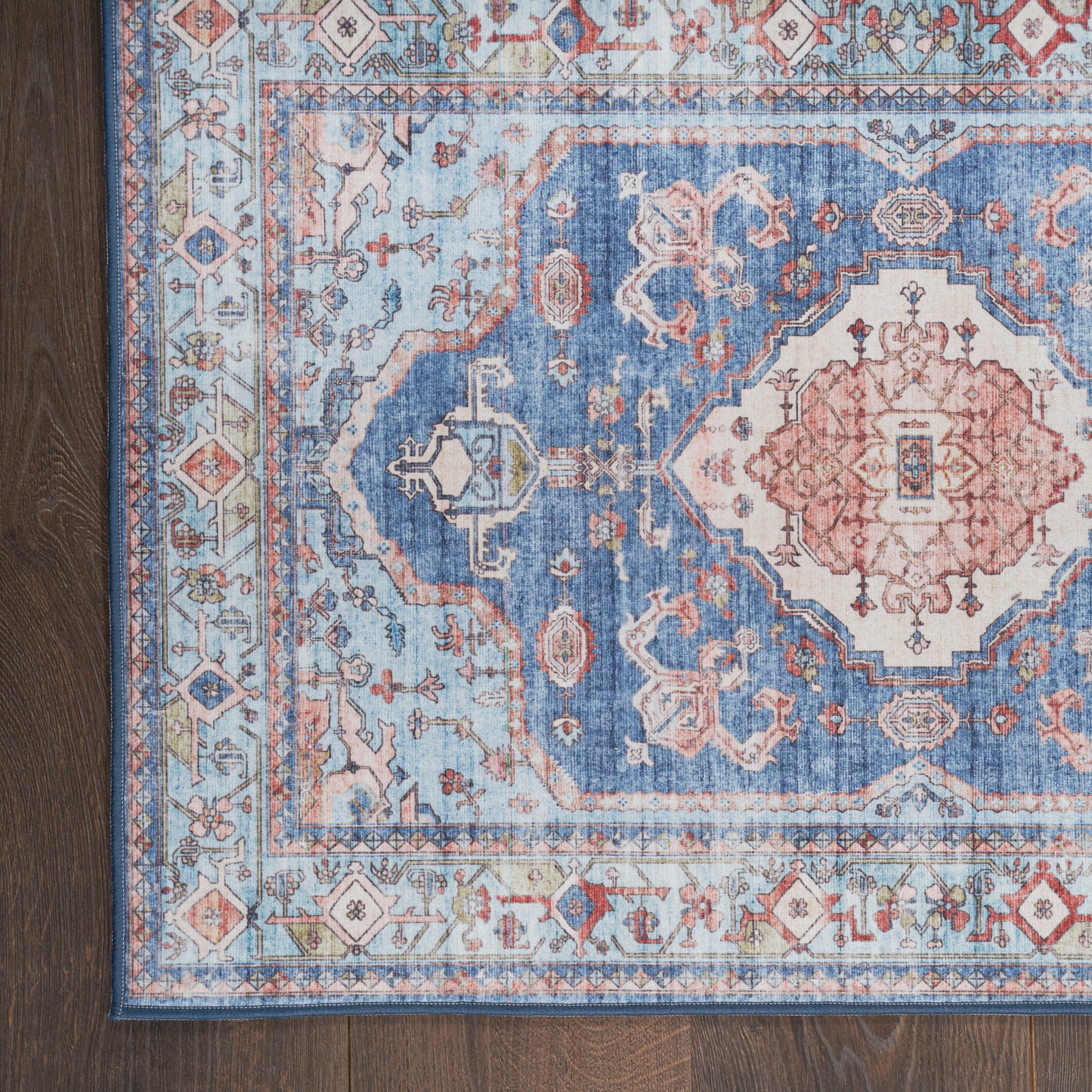 Nourison Fulton 1'10" x 5' Blue Vintage Indoor Rug