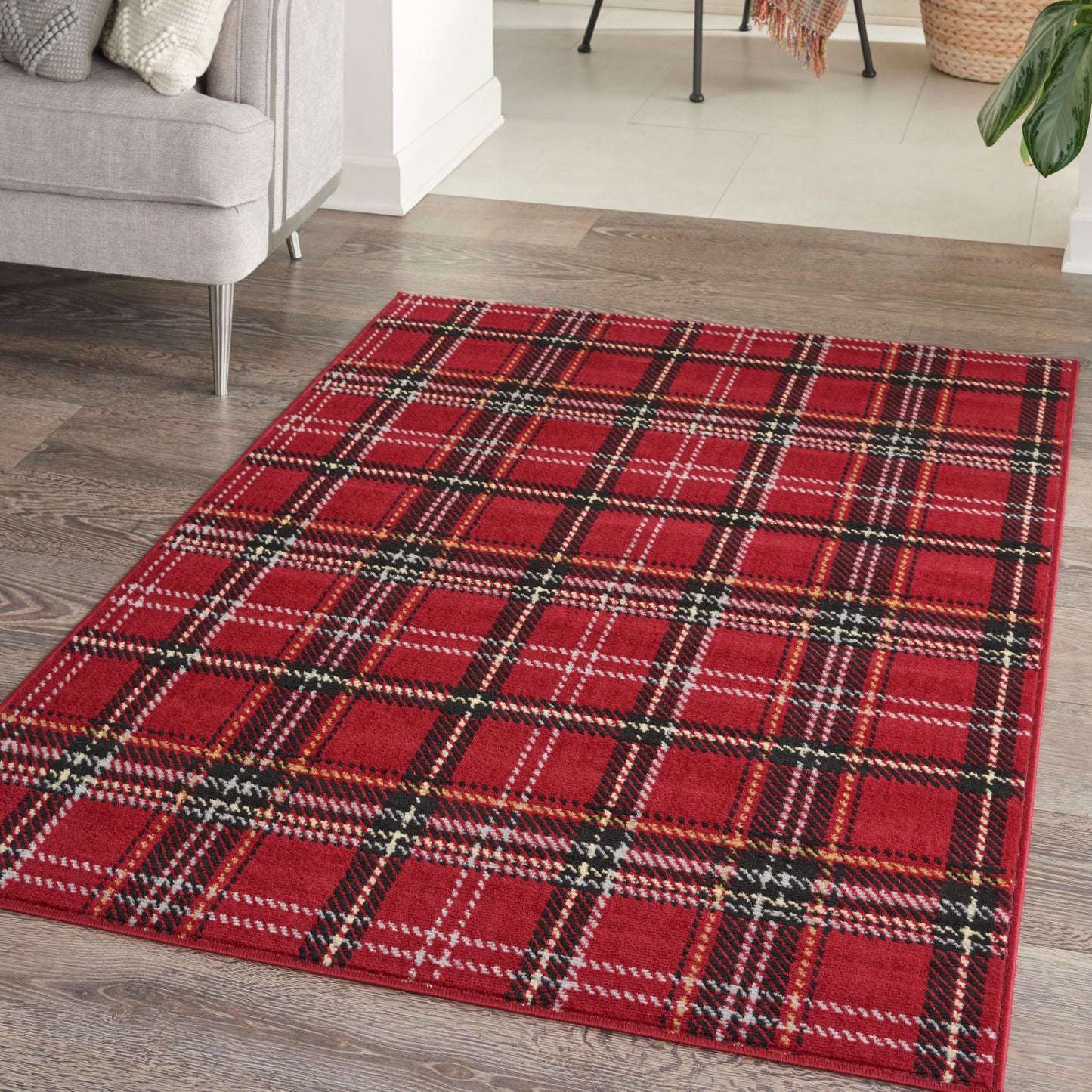 Nourison Grafix 3'9" x 5'9" Red Rustic Indoor Rug