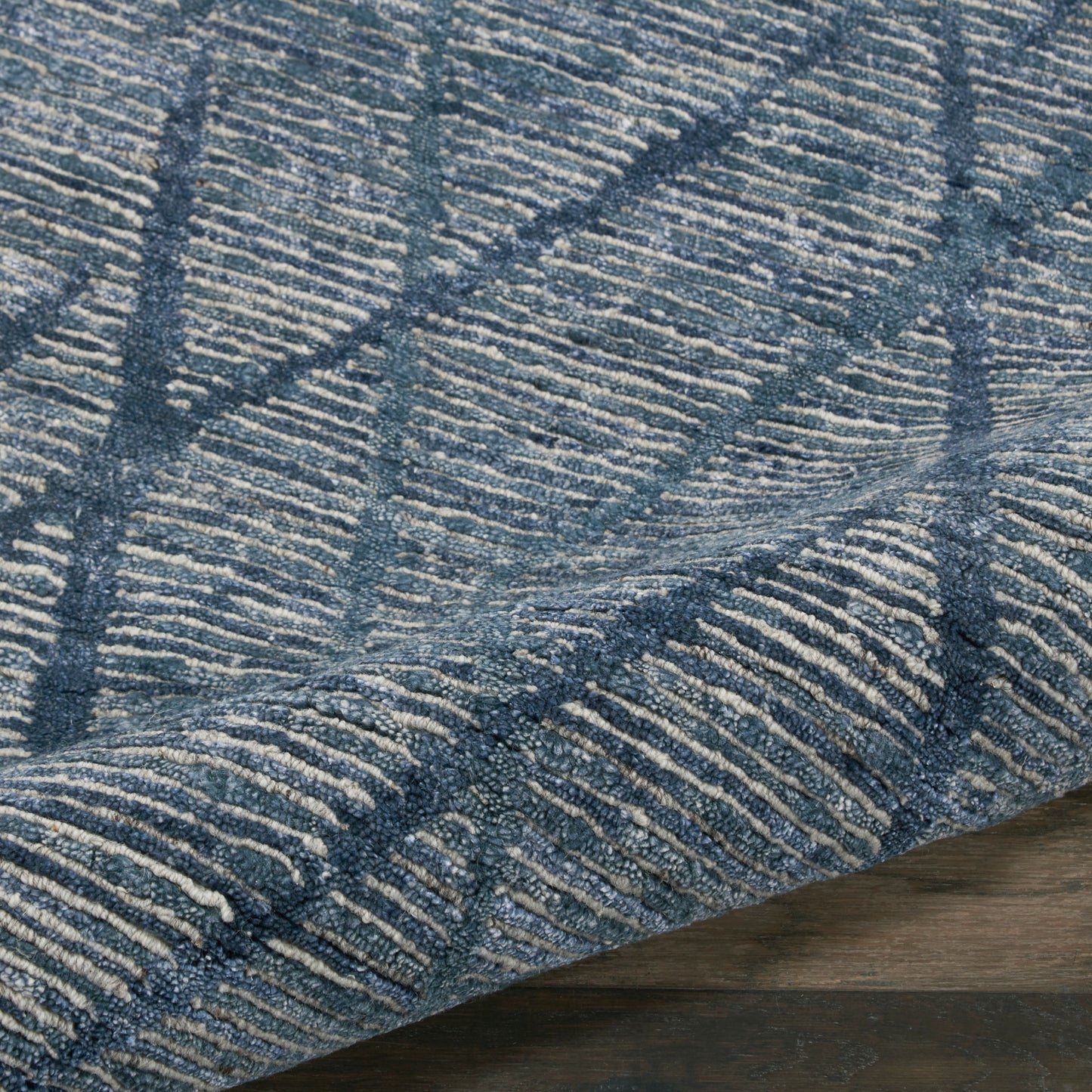 Nourison Ocean 7'9" x 9'9" Indigo Modern Indoor Rug