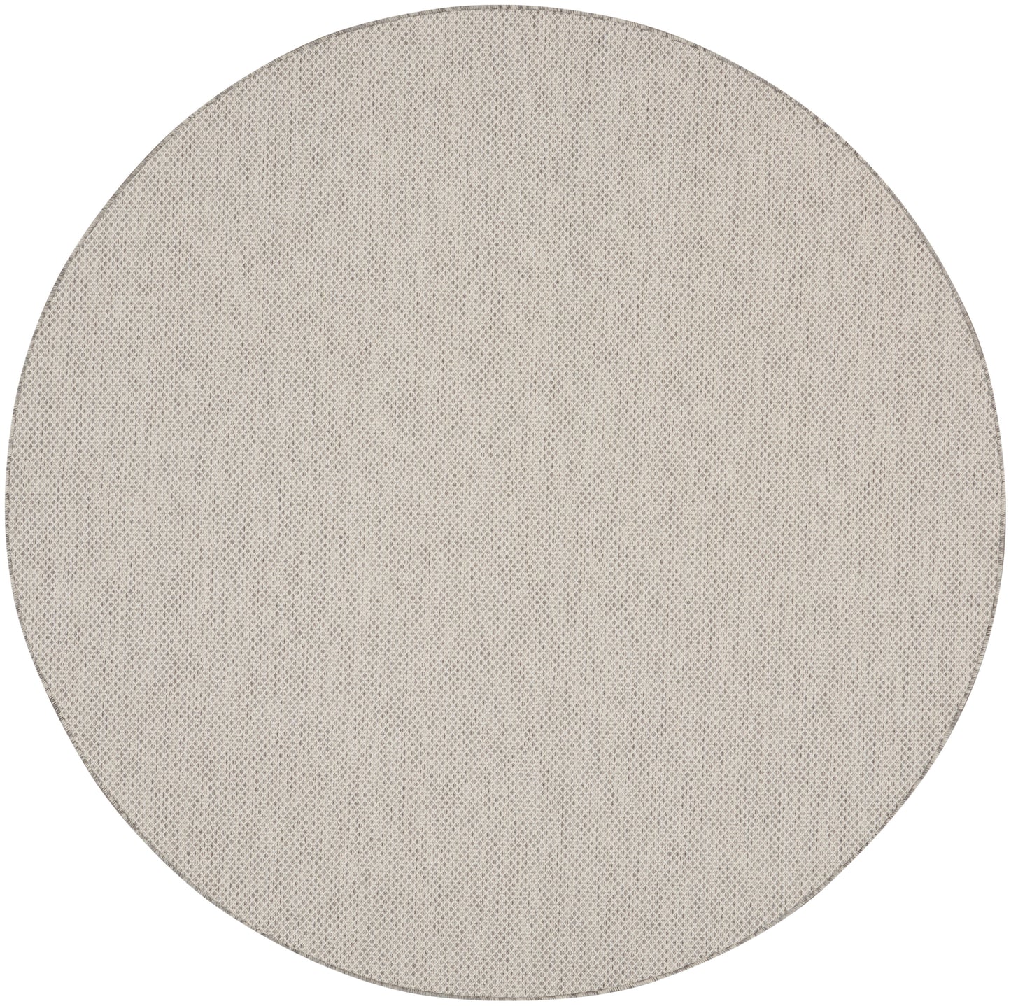 Nourison Courtyard 6' x Round Ivory/Silver Modern Rug