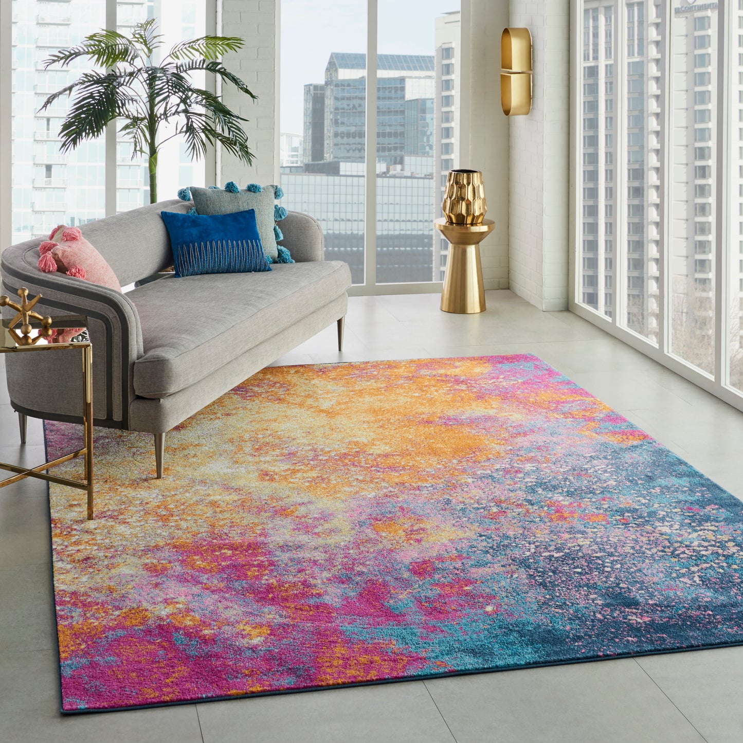 Nourison Passion 9' x 12' Sunburst Modern Indoor Rug