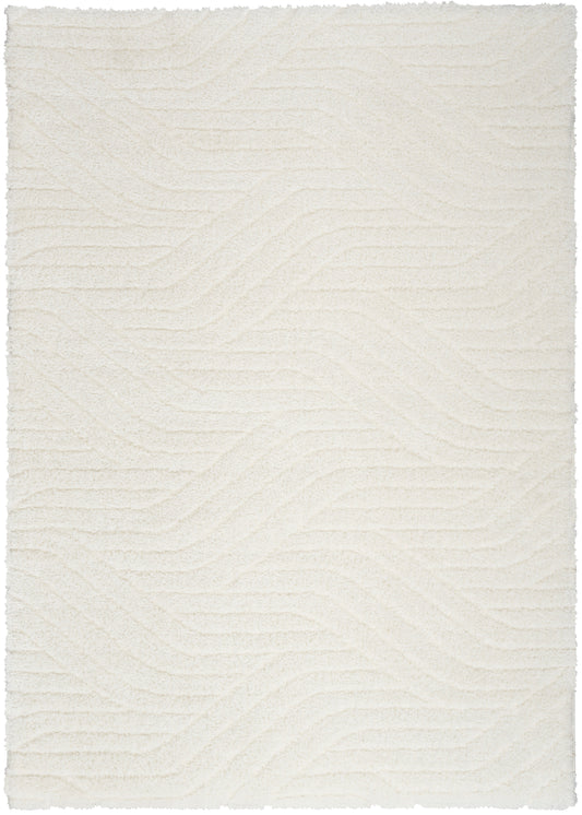 Calvin Klein Surfaces 5'3" x 7'3" Ivory Shag Indoor Rug