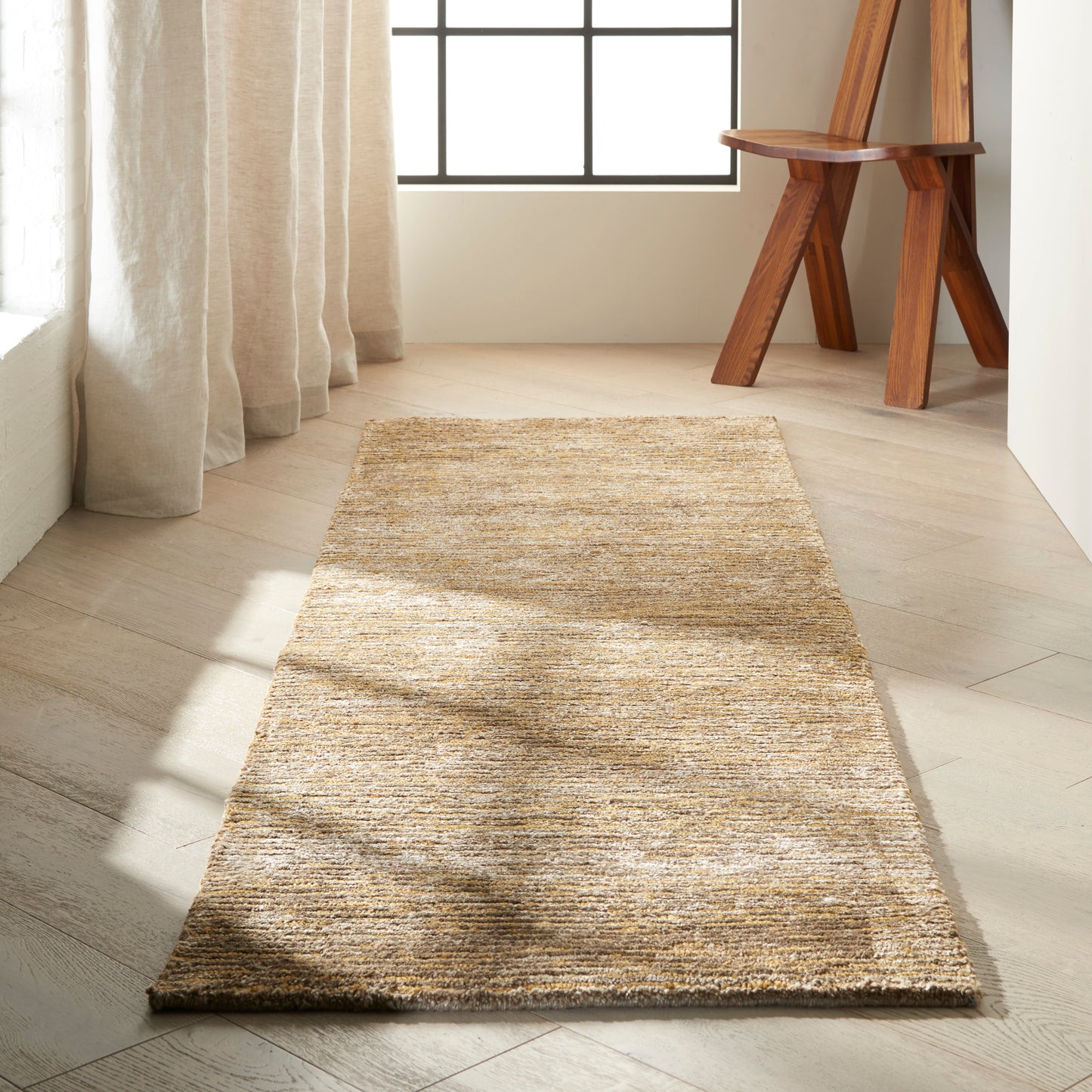 Calvin Klein Home Mesa 2'3" x 7'5" Fossil Modern Indoor Rug