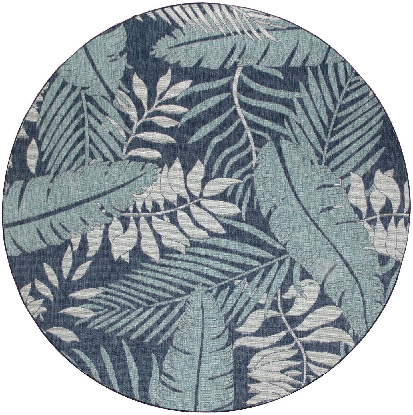 Nourison Garden Oasis 8' x Round Navy Outdoor Rug