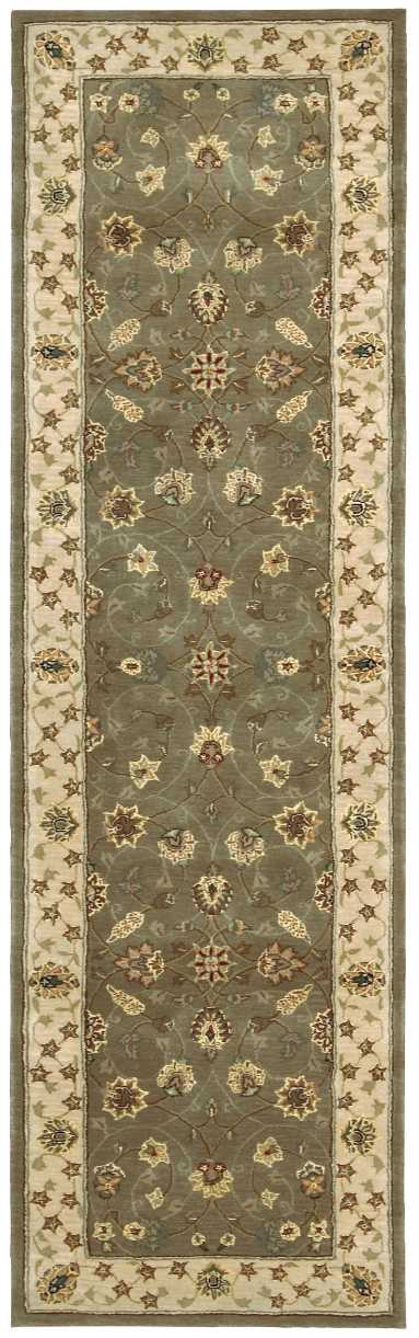 Nourison Nourison 2000 2'3" x 8' Olive Traditional Indoor Rug