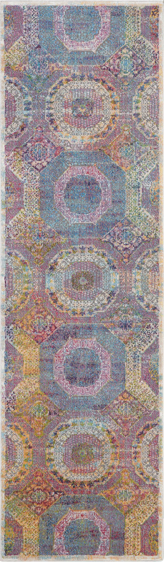 Nourison Ankara Global 2'4" x 8' Multicolor Bohemian Indoor Rug