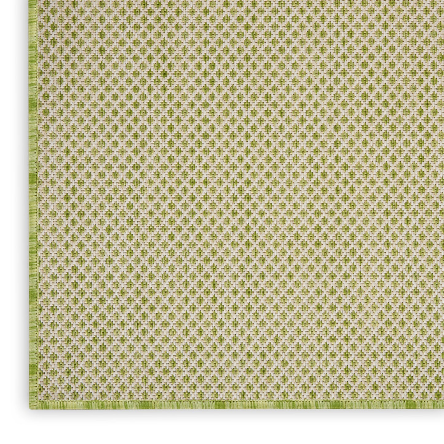 Nourison Courtyard 2'2" x 10' Ivory Green Modern Rug