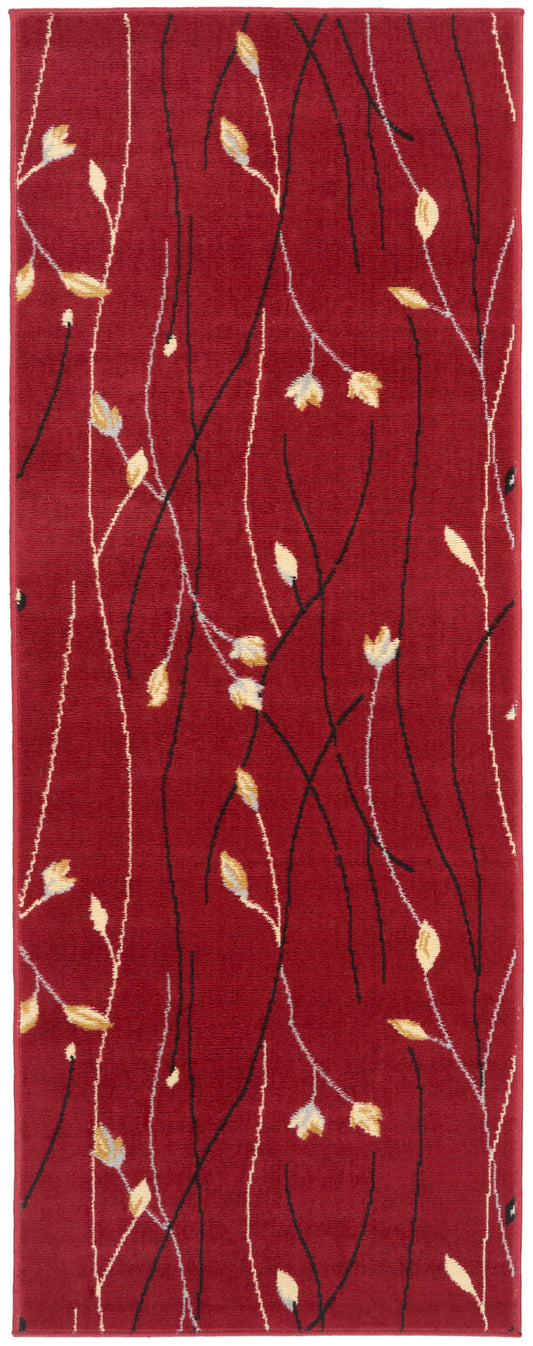 Nourison Grafix 2'3" x 7'6" Red Contemporary Indoor Rug