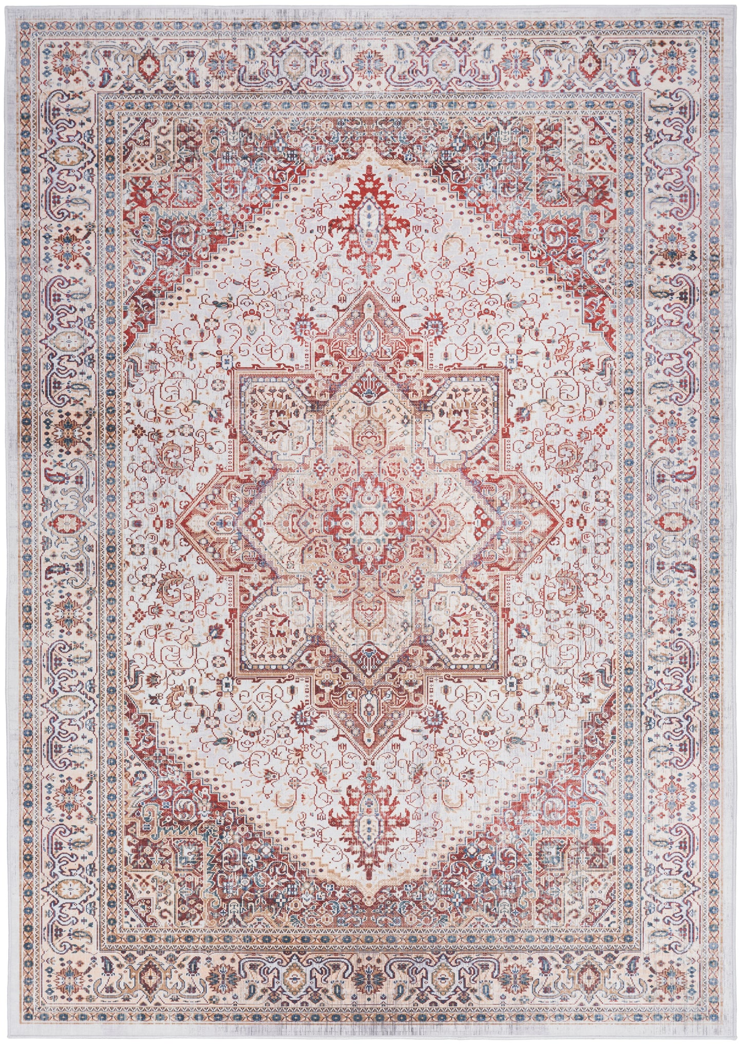 Nourison Vintage Home 3'9" x 5'9" Ivory Red Bohemian Indoor Rug