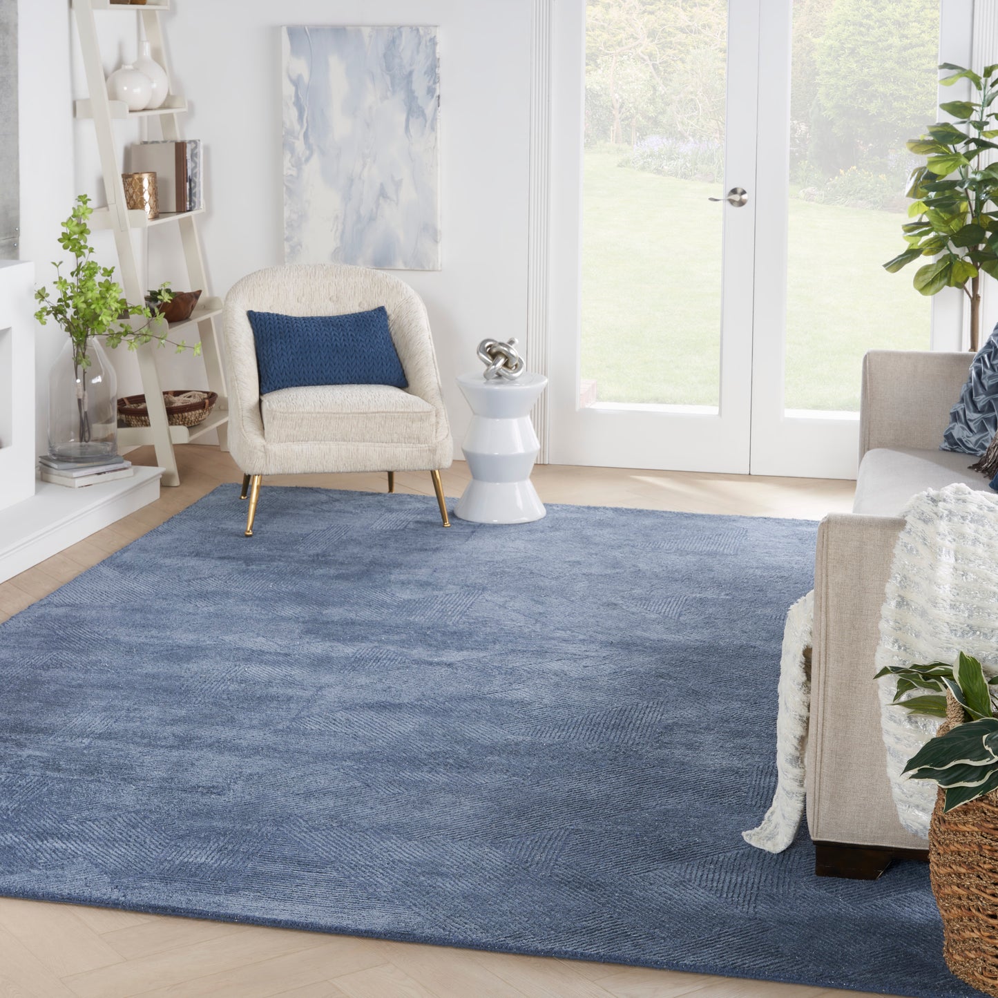 Michael Amini Ma30 Star 9'9" x 13'9" Blue Modern Indoor Rug