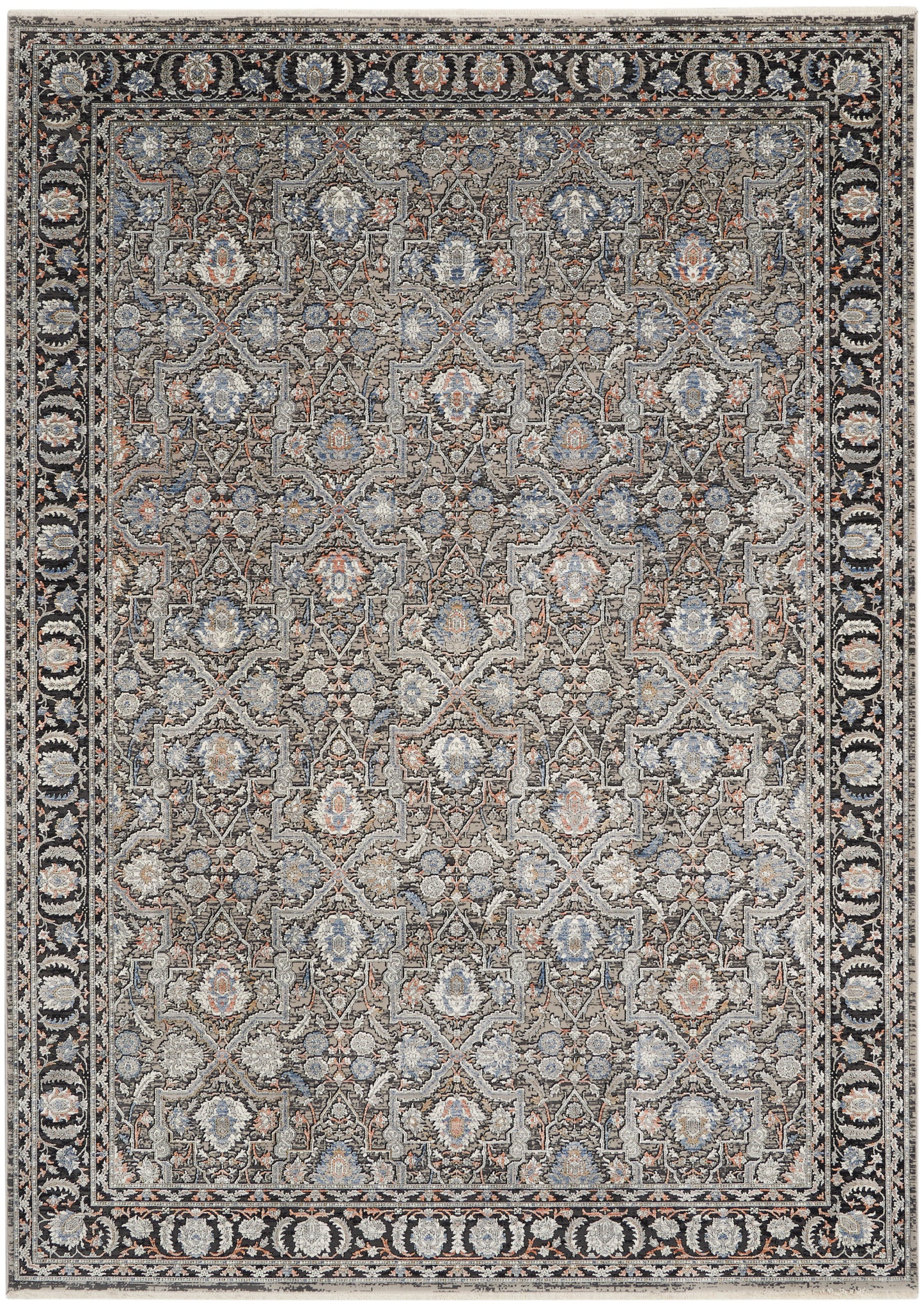 Nourison Starry Nights 8'6" x 11'6" Grey/Navy Vintage Indoor Rug