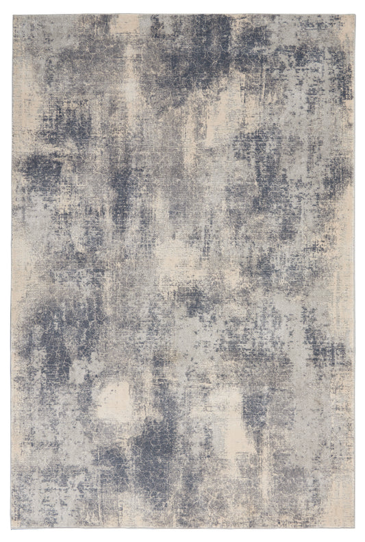 Nourison Rustic Textures 5'3" x 7'3" Blue Ivory Modern Indoor Rug