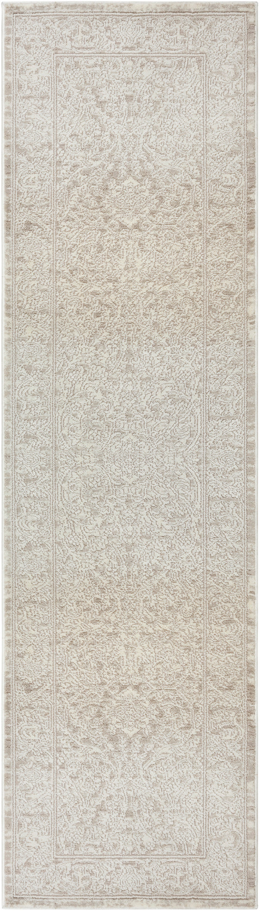 Nourison Eco Cycle 2'2" x 7'6 Ivory Beige Vintage Indoor Rug