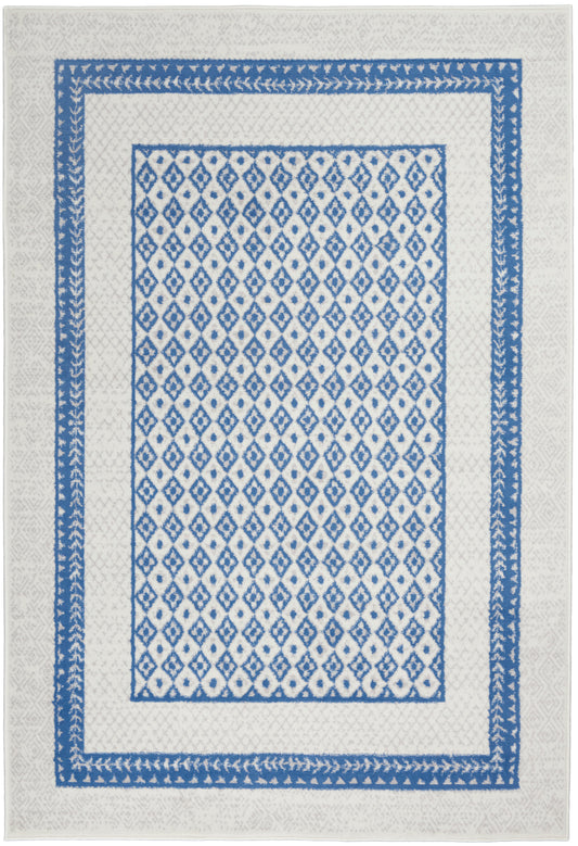 Nourison Whimsicle 6' x 9' Ivory Blue Farmhouse Indoor Rug