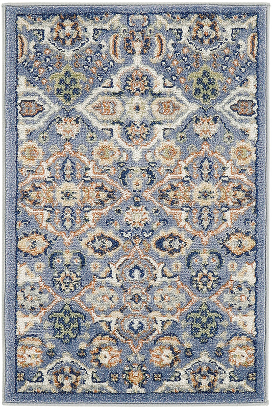 Nourison Allur 3' x 5' Light Blue Bohemian Indoor Rug