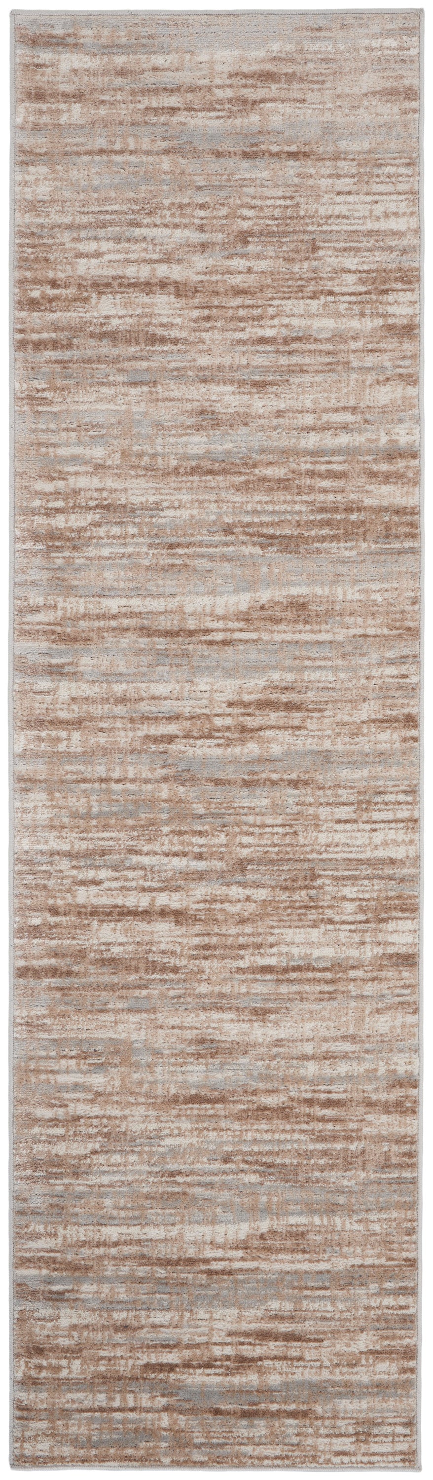 Nourison Elation 2' x 6' Ivory Grey Modern Indoor Rug